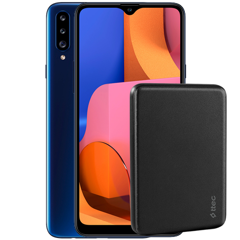 Galaxy A20s в комплект с ttec PowerCard 5 000 mAh
